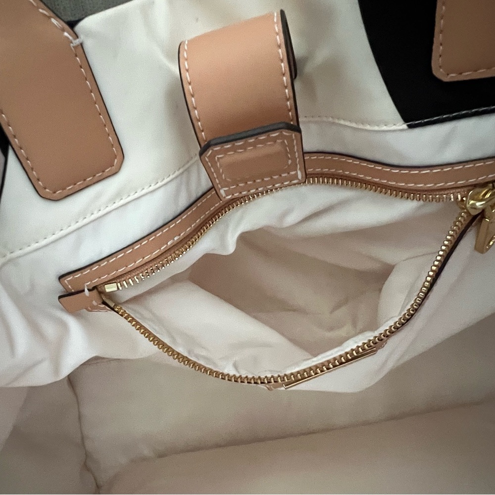 Tory Burch Black and Tan Swirl Tote - Picture 6 of 8